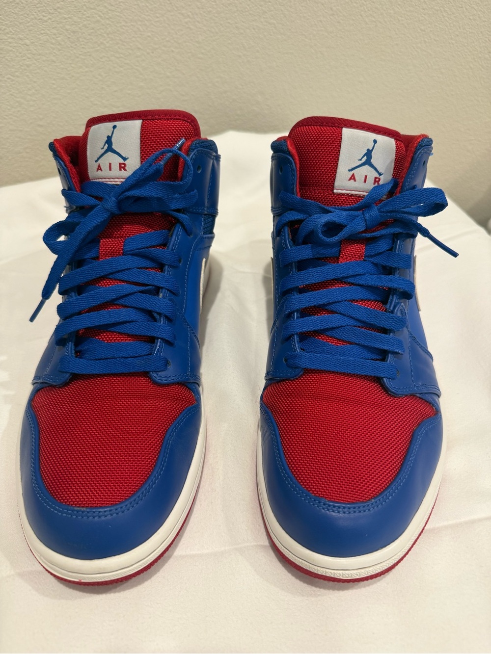 Jordan Mid-Top Sneakers in Red and Blue